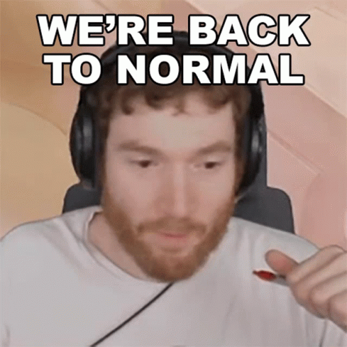 We're Back To Normal Youtuber Gamer Evan GIF