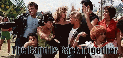 We're Getting The Band Back Together Grease Singing GIF