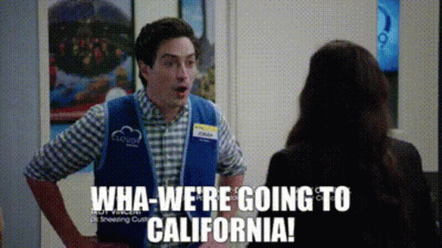 We're Going To California GIF