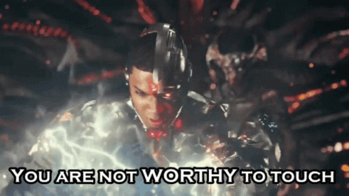 We're Not Worthy To Touch GIF