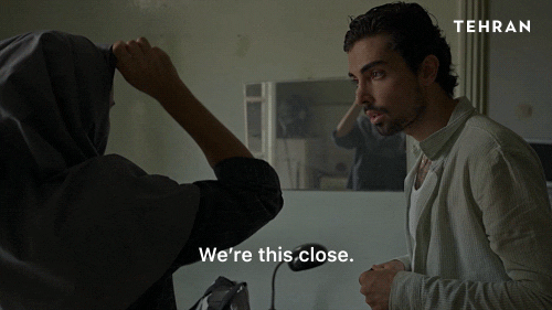 We're This Close Man GIF