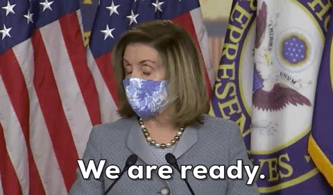 We Ready Nancy Pelosi With Mask GIF