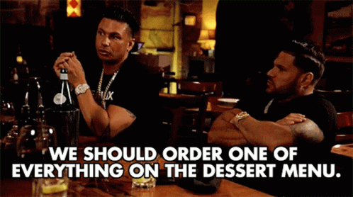 We Should Order One Of The Dessert Menu GIF