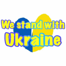 We Stand With Ukraine Beating Heart GIF