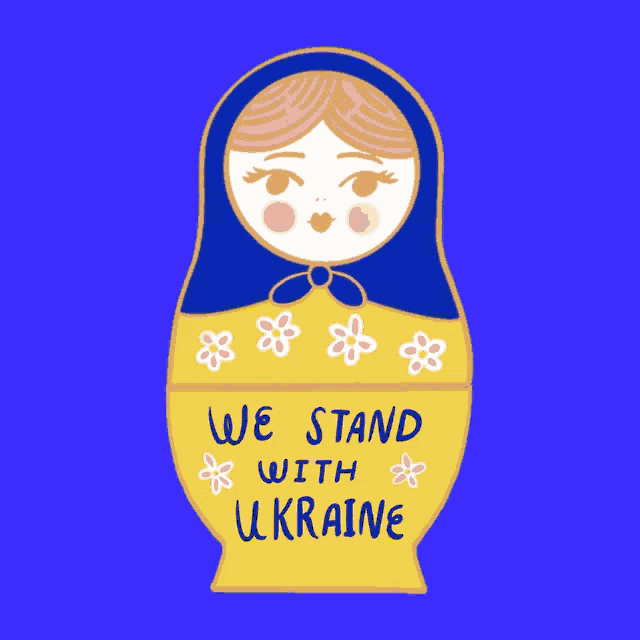 We Stand With Ukraine Dolls GIF