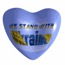 We Stand With Ukraine On Heart GIF