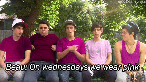 We Wear Pink On Wednesdays Group Of Guys GIF