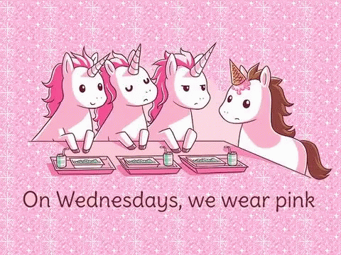 We Wear Pink On Wednesdays Unicorns GIF