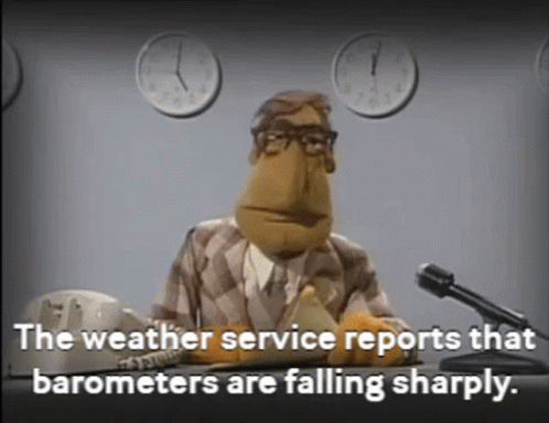 Weather Service Reports Barometers Falling Sharply Cartoon