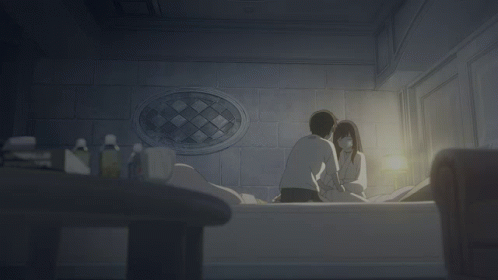 Weathering With You Hina Hugs Hodaka In Bed GIF