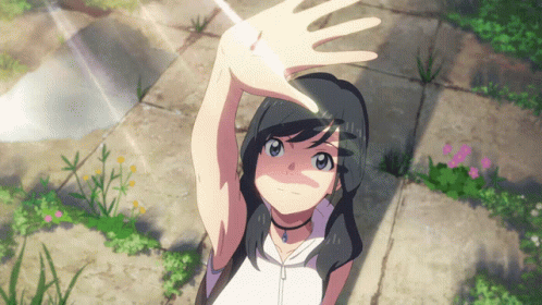 Weathering With You Hina Looking At Sun GIF