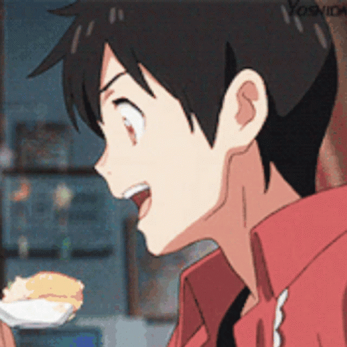 Weathering With You Hodaka Eating GIF