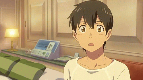 Weathering With You Hodaka Gets Shy GIF