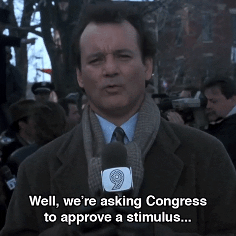 Weatherman Bill Murray Groundhog Day Movie GIF