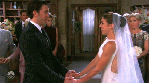 Wedding Congratulations Card With Gold Hearts GIF