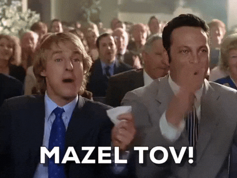 Wedding Crashers Applauding Mazel Tov GIF