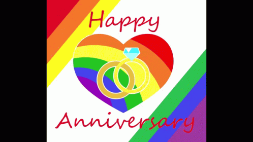 Wedding Glitter Happy Anniversary GIF