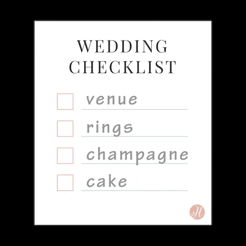 Wedding Needs Checklist GIF
