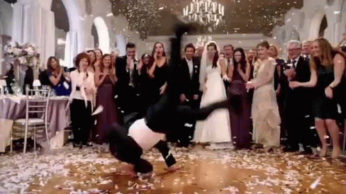 Wedding Party Breakdance GIF