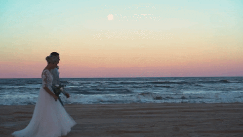 Wedding Walk Beach Sunset GIF