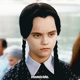 Wednesday Addams Says Homicide GIF