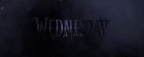 Wednesday Addams Bold Text GIF