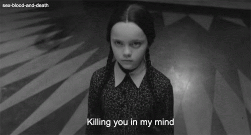 Wednesday Addams Says Killing You In My Mind GIF