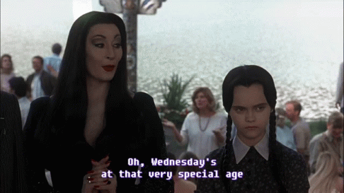 Welcoming Wednesday Addams In School GIF