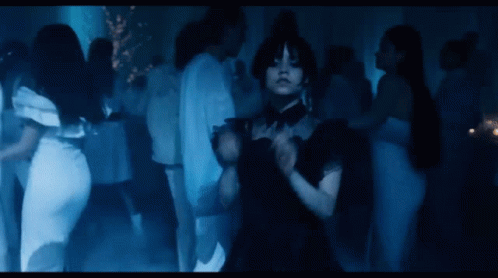 Wednesday Addams Dancing Alone GIF
