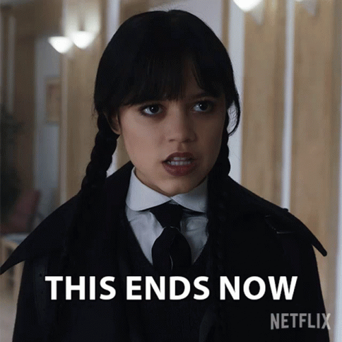 Wednesday Addams End Is Now Meme GIF