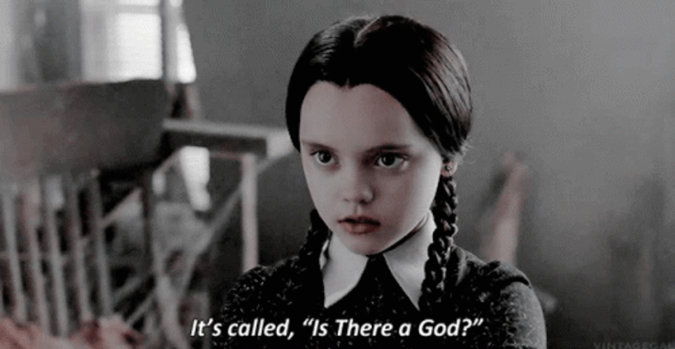 Wednesday Addams Is There A God GIF