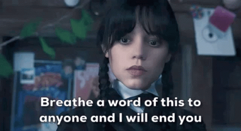 Wednesday Addams Jenna Ortega Breathe Meme GIF