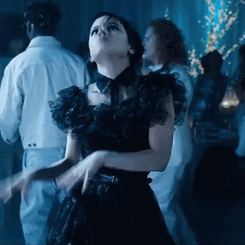 Wednesday Addams Jenna Ortega Iconic Dance Meme GIF
