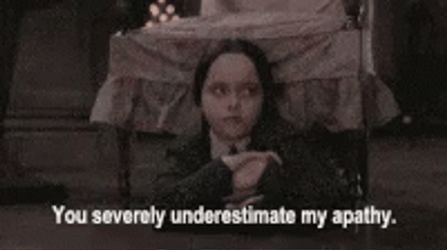 Wednesday Addams Rolling Eyes GIF
