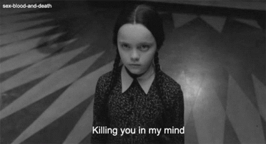 Wednesday Addams Says Killing You In My Mind GIF