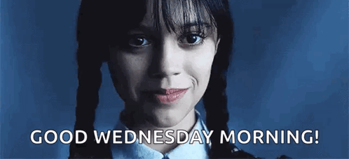 Wednesday Addams Smiling Morning Wednesday GIF