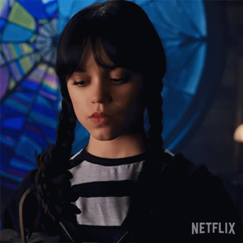 Wednesday Addams Thank You Meme GIF