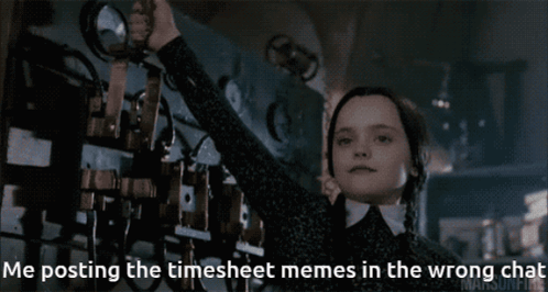 Wednesday Addams Timesheet Meme GIF