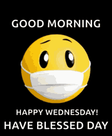 Wednesday Blessings Good Morning Emoji Face Mask GIF