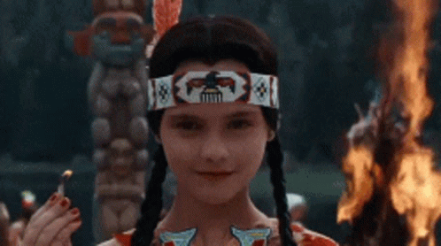 Wednesday Burn Match On Addams Family Thanksgiving GIF