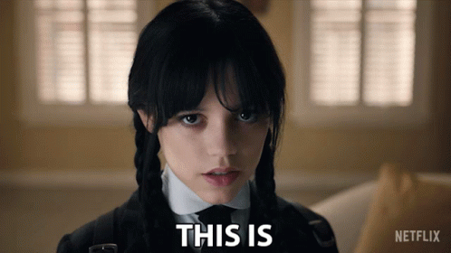 Wednesday Jenna Ortega Waste Of Time Meme GIF