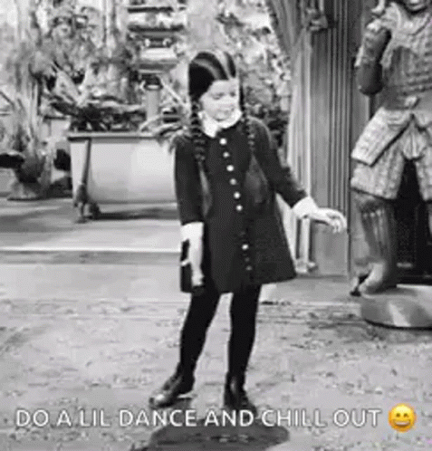 Wednesday Little Dancing Chill Out Meme GIF