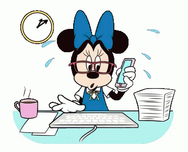 Wednesday Work Meme Busy Minnie Mouse GIF