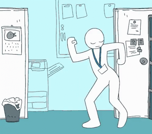 Wednesday Work Meme Cartoon Drawing Dancing GIF