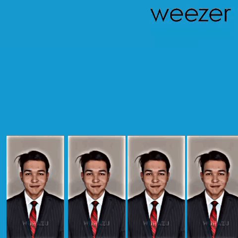 Weezer Album Four Men In Red Ties GIF