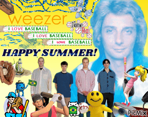 Weezer Poster Saying Happy Summer GIF