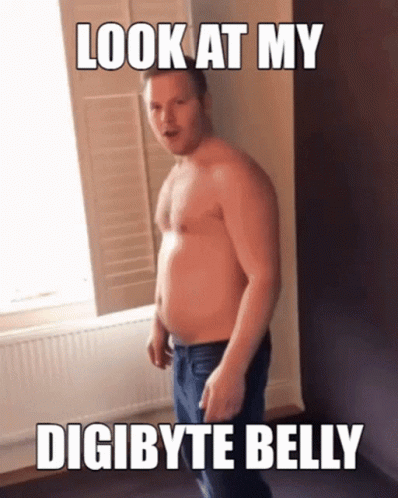 Look At My Digibyte Belly Weight Gain GIF