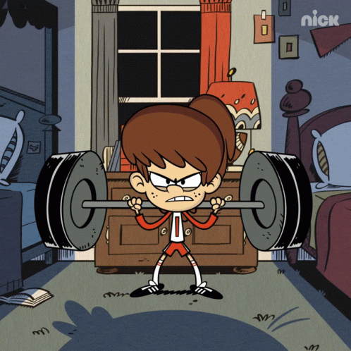Weight Lifting Lynn Loud The Loud House GIF