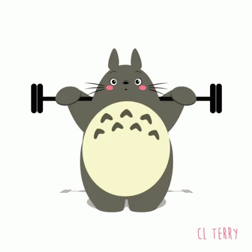 Weight Lifting My Neighbor Totoro GIF