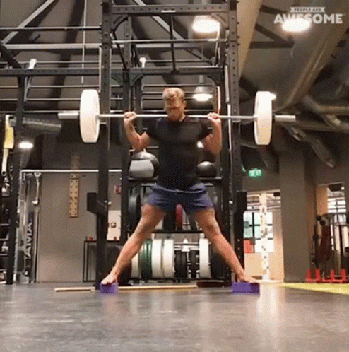 Weight Lifting Split Squat GIF